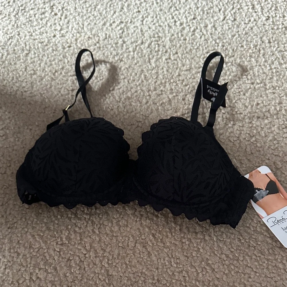 Rene Rofe Black Lace Bra size 34 C - Picture 2 of 4